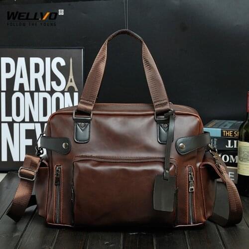 Male Handbag PU Leather Men Briefcase Brand Luxury Men Messenger Bag for Men Travel Hand Bag Male Business Shoulder Bags X186ZC