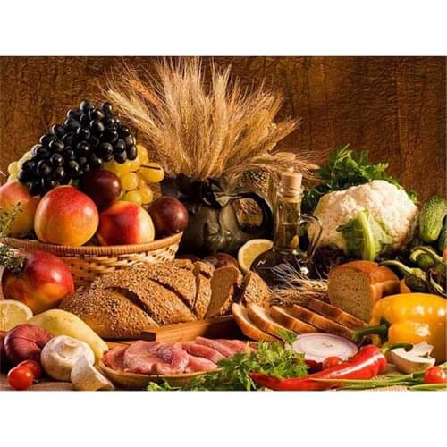 Fruit DIY 11CT Cross Stitch Embroidery Kits Needlework Craft Set Cotton Thread Printed Canvas Home Decoration On Sale Design