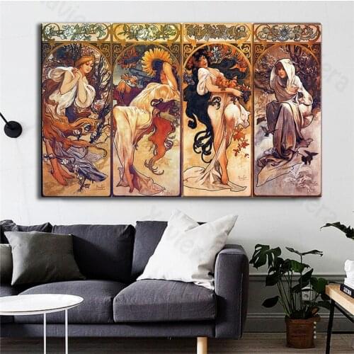 Nordic Retro Art Wall Poster Sexy Girls Canvas Paintings and Prints Modern Home Decoration Living Room Bedroom Picture and Mural