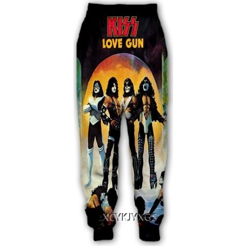 Xinchenyuan New Men/Women Kiss Band 3D Printed Casual Pants Fashion Streetwear Men Loose Sporting Long Trousers F39