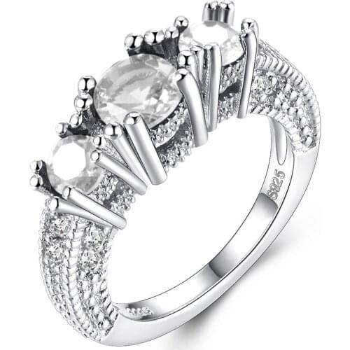 White Snowflake Zircon Wedding Rings for Women Micro-inlaid Simulation Shape Princess Engagement Ring Engagement Jewelry Rings