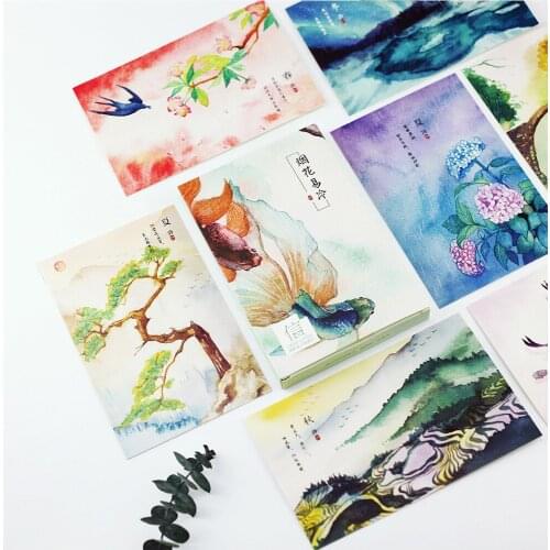 30Sheets/LOT Flowers of the four seasons Postcard /Greeting Card/wish Card/Kids Chrismas Gift