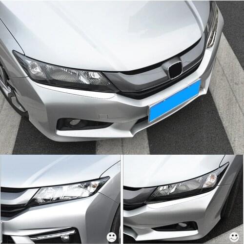 SUS304 Stainless Steel Front Lamp Headlight Garnish Trim Car Styling Cover Accessories for Honda City 2015-2017