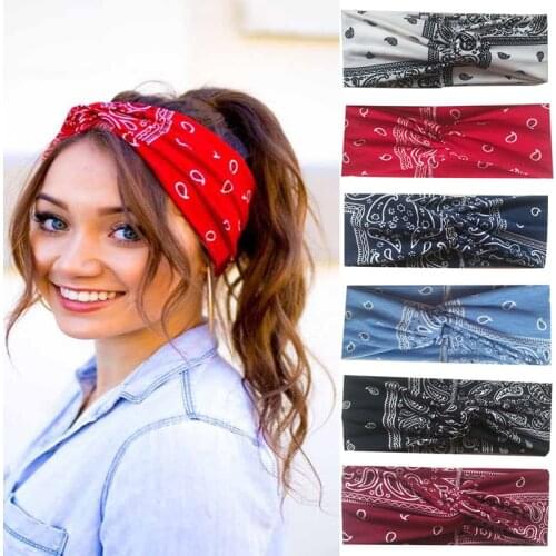 New Fashion HeadBand Girls Bohemian Hair Bands Women Headbands Vintage Cross Turban Bandage Bandanas HairBands Hair Accessories