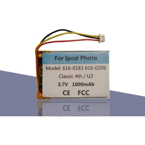 SALE 1000mAh 616-0183 Battery For APPLE IPOD 4th 4 Gen PE435A A1099 20gb 40gb 60gb Batterie Accumulator AKKU