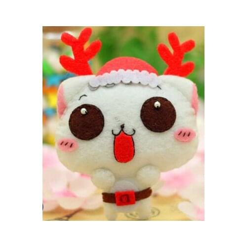 Cute expression cat pendant Fabric Felt kit Non-woven cloth Craft DIY Sewing set Felt Handwork Material DIY needlework supplies