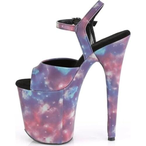 Women Sandals 20CM Thin High Heels Summer Brand Woman Pumps PU Buckle Strap waterproof fashion Party Wedding shoes for women