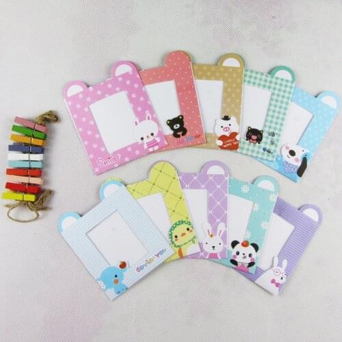 DIY Deco Cute Animal Style 3inch Hanging Mini Wall Paper Photo Frame 10pcs/Set, 50pcs/Lot