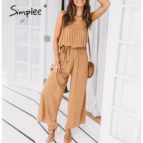 Женские однотонные комбинезоны SIMPLEE China At AliExpress