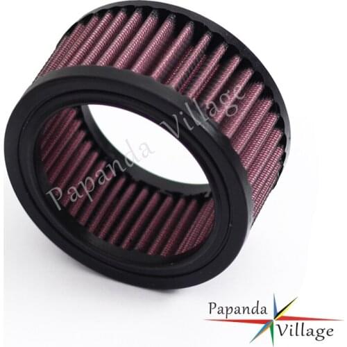 Motorcycle Red Round Air Filter Motorbike Air Cleaner Universal For Harley Kawasaki Yamaha 73mm Inside 98mm Outside Diameter