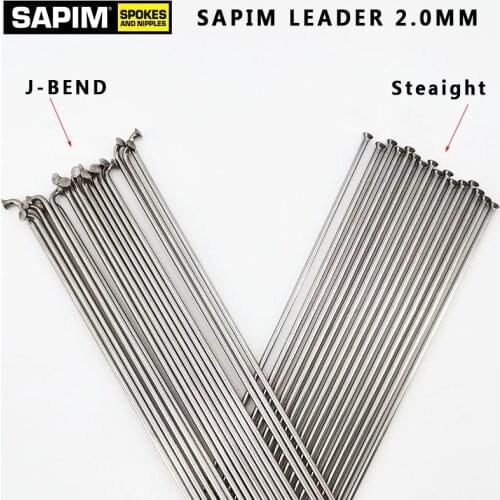 Bicycle Spokes SAPIM Champion 2.0 Round Spokes J-bend/straight Pull Head Bicycle Spokes silver Bicycle Spokes with Copper Cap