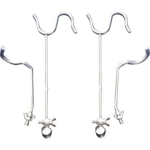 Rear Hanging Fishing Rod Holder Bright Surface Thicken Texture Stainless Portable Lightweight Hands Free Gear for Outdoor