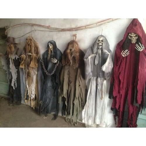 165cm Halloween Hanging Ghost Haunted House Escape Horror Halloween Decorations Terror Scary Props Theme Party Drop Ornament 1pc