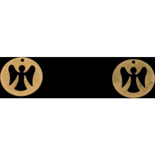 20*1mm angel disc brass jewelry pendant accessories single hole angel necklace pendant is used to make jewelry accessories