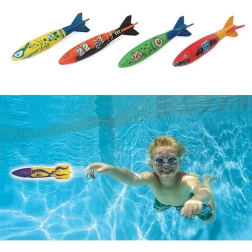 4Pcs/set Outdoor swimming pool throw deliver launch glider toy torpedo model Parent-child interaction summer play water dive toy