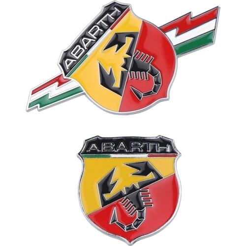 Car 3D Metal Alloy Badge Sticker Scorpion Emblem Decal car stickers For FIAT abarth 500 Punto Stilo 124 125 695 OT2000