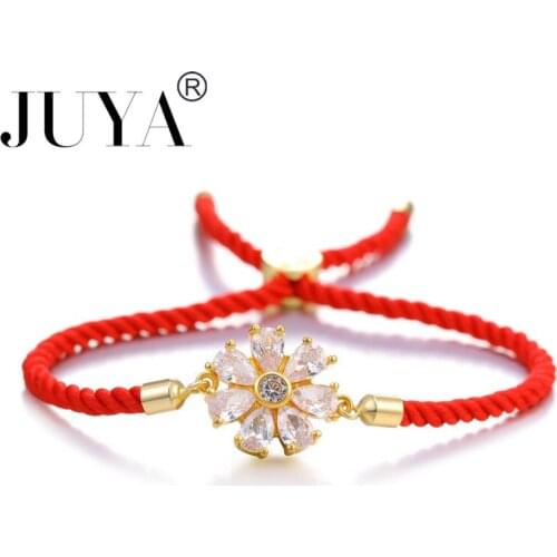 JUYA Bracelet Brass Protection Cubic Zirconia Adjustable Chain Charm Bracelets for Women Men Good Luck Jewelry