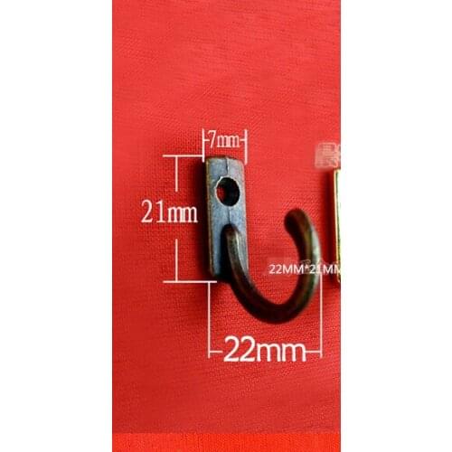 C114 Home storage supplies Vintage hanging supplies zinc alloy single hook flower jewelry bag mini hook