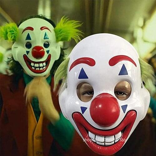 Halloween Clwon Jokers Joaquin Phoenix Mask Cosplay Props PVC Masks Jokers Arthur Fleck Party Christmas Costume Accessories Gift