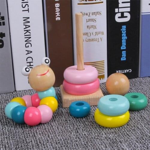 Early Education Toys Puzzle Wooden Building Blocks Stack Toy Intelligence Development for Baby Kids BM88