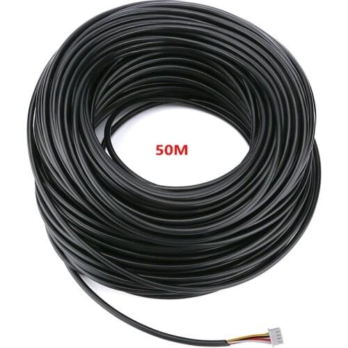 MOUNTAINONE 50M 2.54*4P 4 wire cable for video intercom Color Video Door Phone doorbell wired Intercom cable