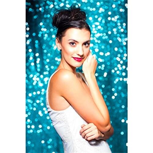 VinylBDS Blue Sequin Fabric Photo Backdrops Wedding Photo Photography Background Ceremony Camera Fotografica Baby Birthday Party