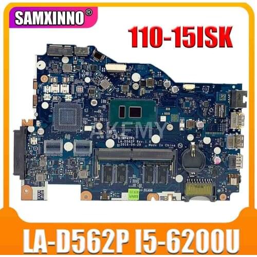 LA-D562P mainboard For Lenovo 110-15isk Laptop motherboard LA-D562P I5-6200u CPU 4GB Test work 100% original