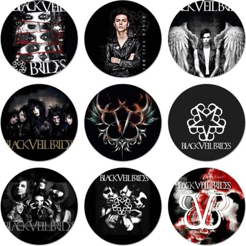 Andy Biersack veil brides bvb Icons Pins Badge Decoration Brooches Metal Badges For Clothes Backpack Decoration 58mm
