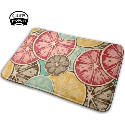 Prints Fashion V.80 Soft Interesting Room Goods Rug Carpet Citrus Lemon Tart Fruit Yellow Food Lemonade Sour Sweet Lemons