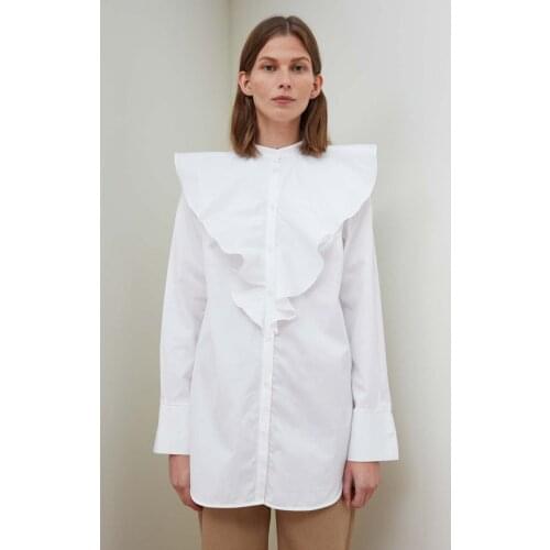 Mowiiek Stand-up Collar Blouses