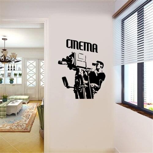 Family Cinema Wall Stickers Art Home Decor For Living Room Cinema School Decor Waterproof Wallpaper Vinyl Mural sv34