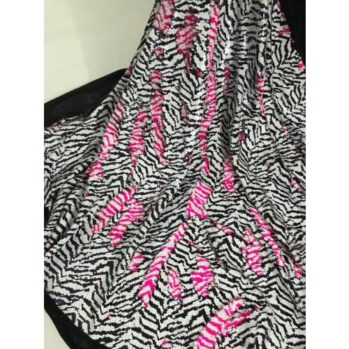 Nigerian sequins lace fabric ZH-9149 high quality african tulle lace fabric 5yards embroidered tulle lace fabric