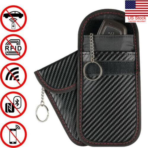 2019 Newest Hot 1pc Anti-theft Car Key Fob RFID Signal Blocker Faraday Signal Blocking Pouch Bag Key Wallets Rfid Key Protector
