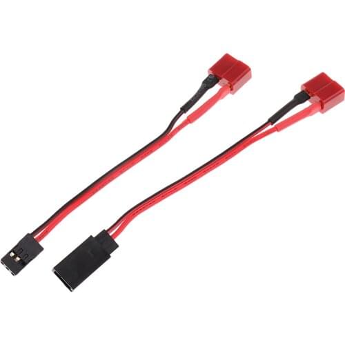 Lead 2x T Plug to Futaba Jr Plug Adapter Male / Female Cable