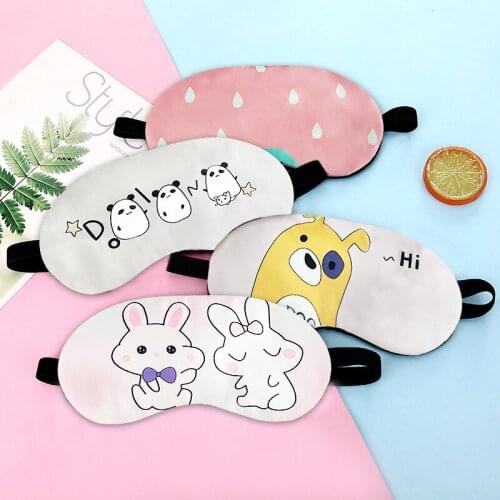Cute Cartoon Sleep Mask Eye Bandage Cotton Cover Sleeping Night Mask Blindfold Aid Band For Women Girl Dream Gift Sort Health