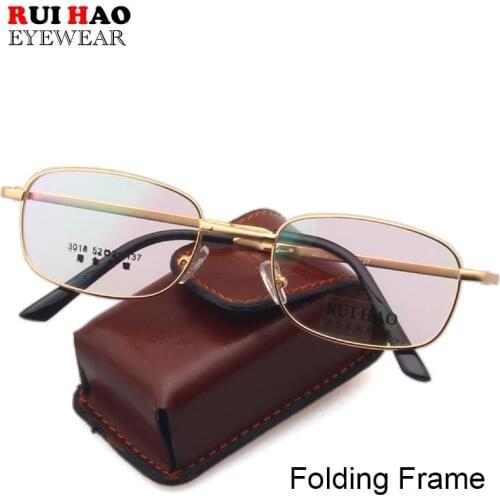 Rui Hao Eyewear Brand Folding Glasses Men Women Eyeglasses Frame Portable Spectacles Frame Men Optical Glasses Frame Unisex 3018