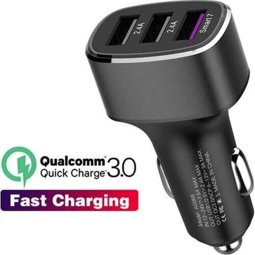 USB Car Charger Quick Charge 3.0 2.0 3 Type C Super Charge Lighting Micro USB Car Fast Charging for Huawei IPhone Samsung Phones