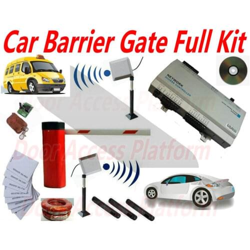 HIGH END Car Barrier Gate Full kit with Single channel Entry+Exit Both Control by 0~8 meters Antenna reader+Network controller k