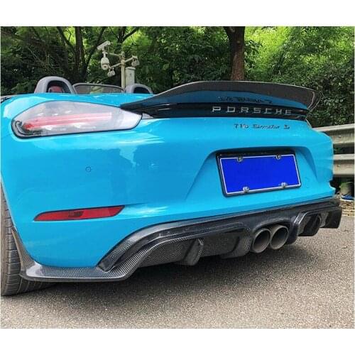 High Quality REAL CARBON FIBER REAR WING TRUNK LIP SPOILER FOR Porsche 718 Cayman / Boxster 2016 2017 2018 2019 2020 YEAR