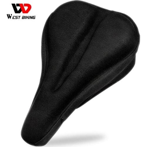 WEST BIKING MTB Bike Saddle Cover Mountain Bicycle Seat Cycling Cushion Soft Breathable Comfortable Sponge Foam Bicycle Saddle