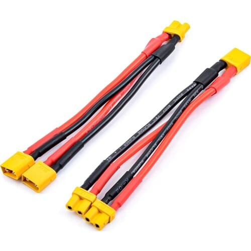 Amass XT30 XT-30 Female / Male Parallel cable wire Y lead 18AWG 10CM Battery charger cable