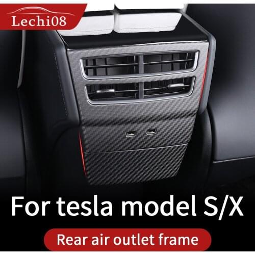 Rear exhaust trim for tesla model s accessories tesla model x carbon tesla 2018 model s car tesla model s carbon fiber interior