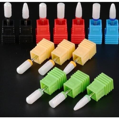 1pcs Ceramic Nail Drill Bits Cutter Clean Apparatus for Manicure Nail Milling Machine Accessories Remove Gel Nail File Tools