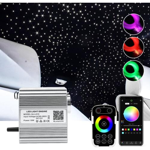 10W RGBW Twinkle Fiber Optic Light Engine Bluetooth APP Music Control with RF remote Star Ceiling LED Lights Source Driver