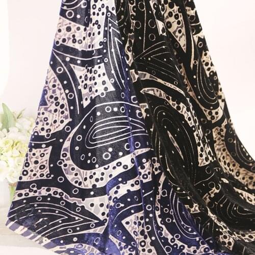 140cm*100cm Brocade Velvet Rotten Flower Burnt-out Fabric Burn-out Wedding Dress Material for Dress Womens Clothing Fabric