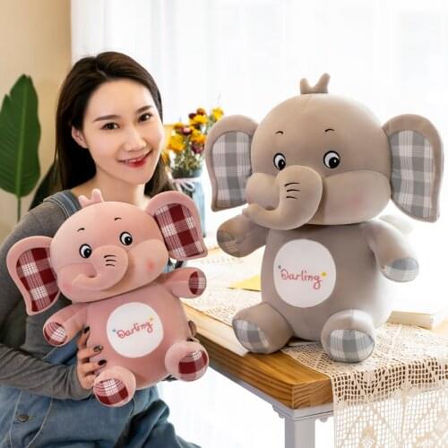 35/50/65cm Kawaii Elephant Animal Plush Stuffed Toy Doll Soft Pillow Kid Toy Children Friend Room Bed Decoration Toy Gift 2021
