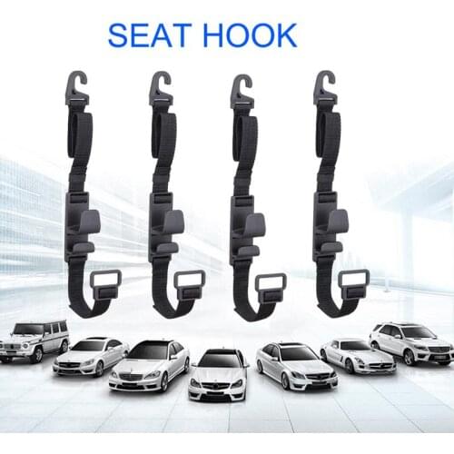 Universal Vehicle 4 Pack Car Seat Headrest Hooks Backseat Hanger Storage For Handbags Purses Coats Grocery Bags Headrest Bottle
