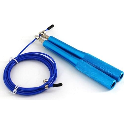 50pcs/lot Aluminum Crossfit Jump Rope Ultra-speed Ball Bearing Skipping Rope Gym Fitness Free Bag Steel Rope Adjustable Boxing