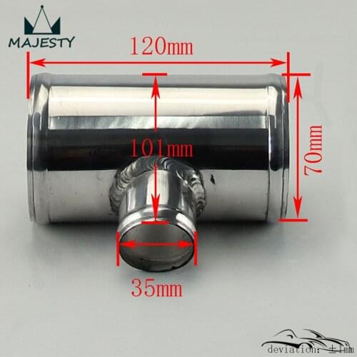2.75" To 2.75" Aluminum Pipe 70mm To 70mm T Shape Tube Pipe for 35mm ID BOV 3
