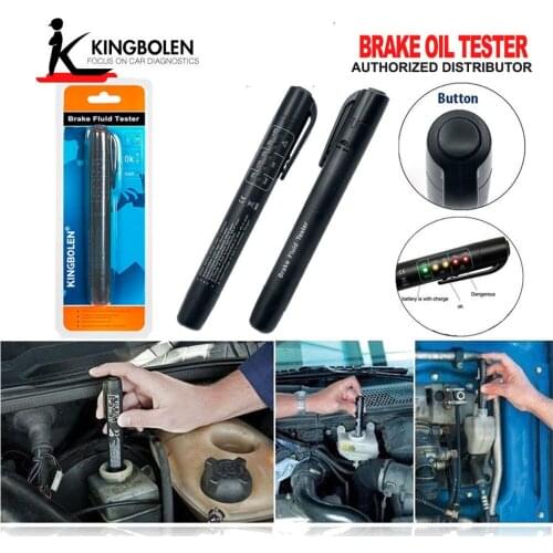 Car Brake Fluid Tester Car Diagnostic Accurate 5 LED Oil Quality Check Pen Universal Brake Fluid Tester Auto Automotive Testing